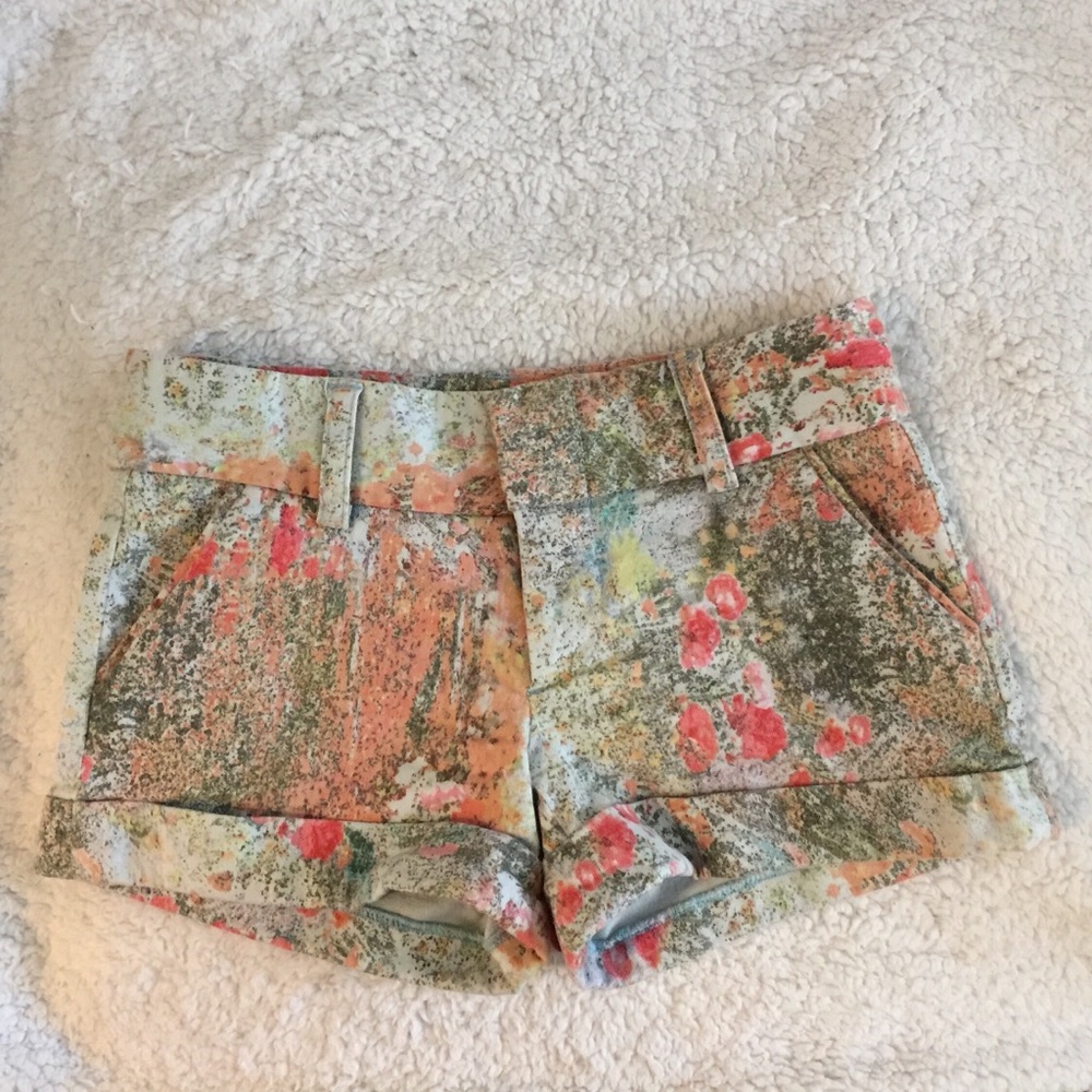 Alice + Olivia Watercolor Spring Shorts